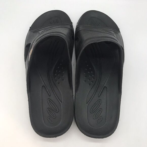 Men's 8-9 Lightweight Black Shower Sandals Comfortable Pool Slides Beach Shoes - Picture 6 of 12